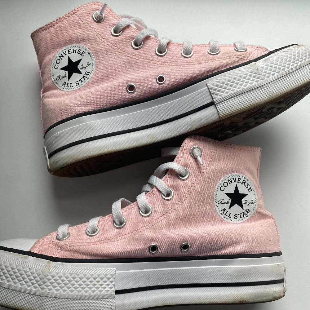 Light Pink Platform Converse